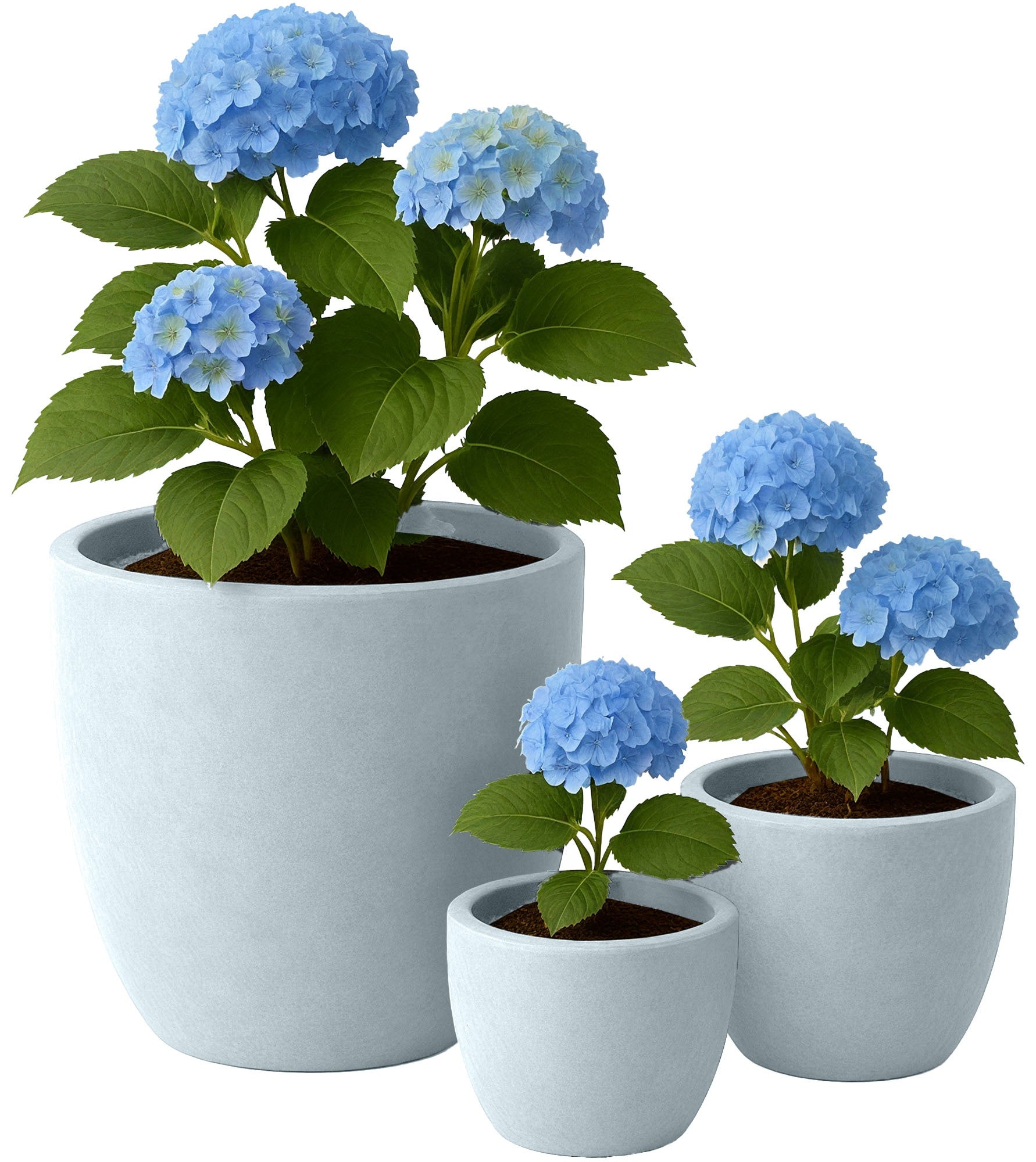 3-delige set plantenbakken – rond 1