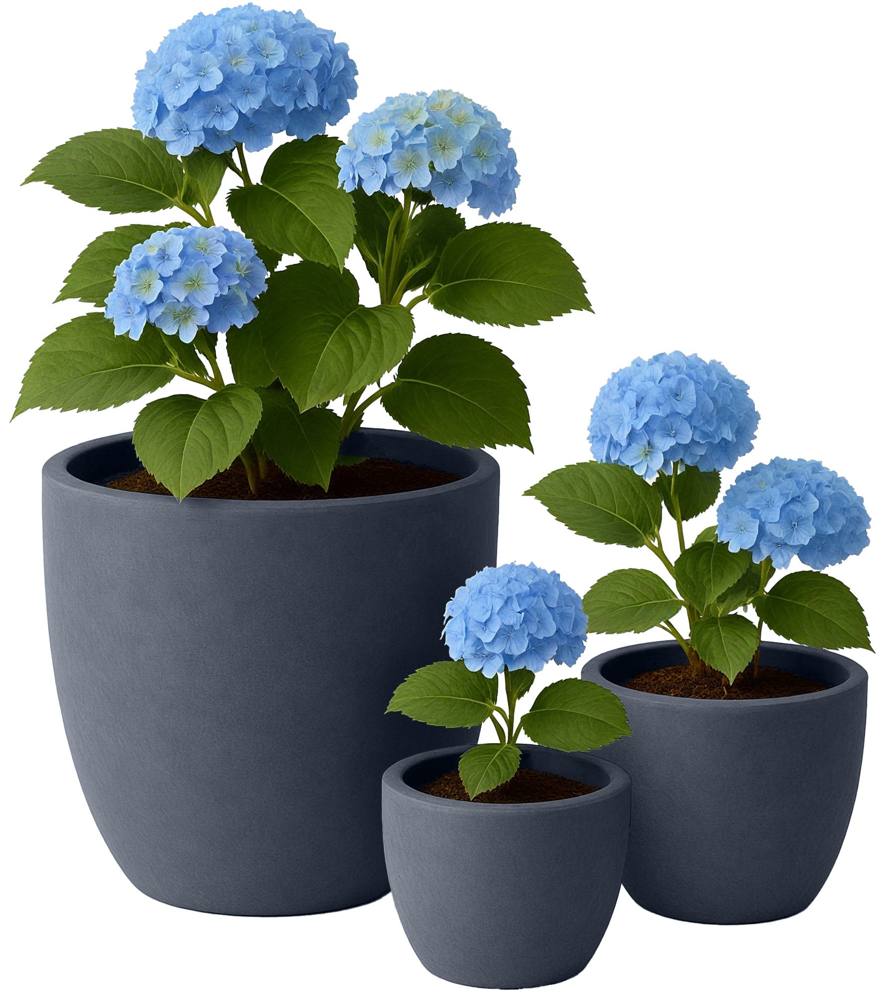3-delige set plantenbakken – rond 1