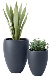 2-delige set plantenbakken - rond 2