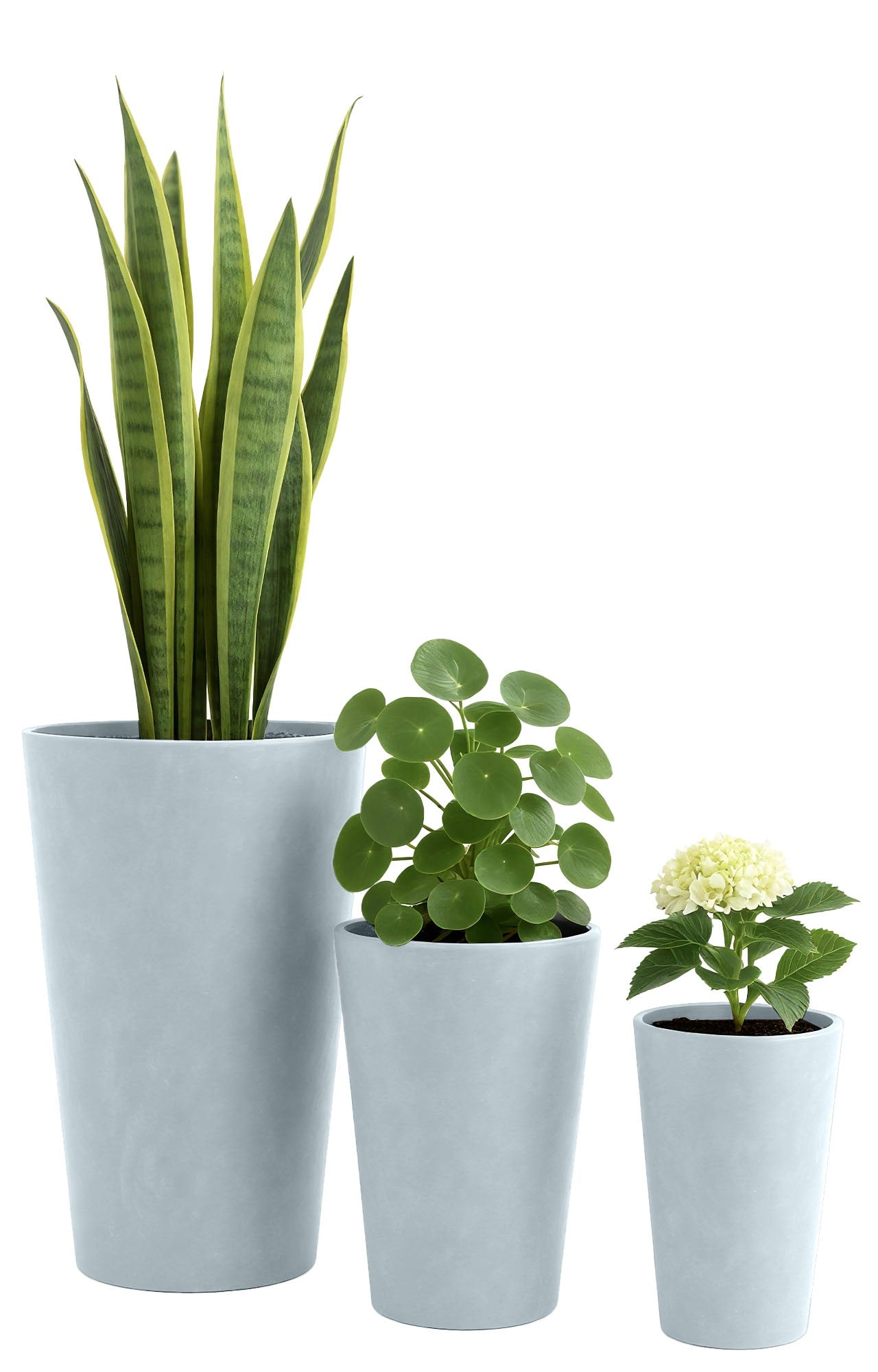3-delige set plantenbakken – rond 3