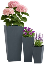 3-delige set plantenbakken – vierkant 2