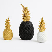 Ananas Decoratie Beelden – Goud, Zwart & Wit – 3 maten