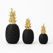 Ananas Decoratie Beelden – Goud, Zwart & Wit – 3 maten