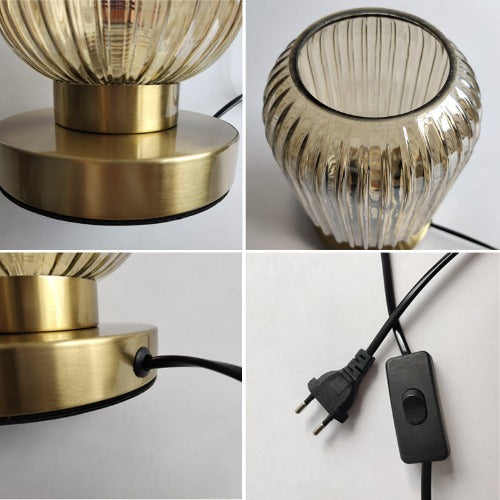 Ziver - Deze glazen tafellamp in leuke vintage stijl is perfect voor elke ruimte. De lamp is gemaakt van helder glas met een klassieke, vintage stijl. De glazen kap zorgt voor een mooie diffusie van licht, waardoor de lichtstroom zacht en aangenaam is. ✓Gratis verzending ✓Achteraf betalen
