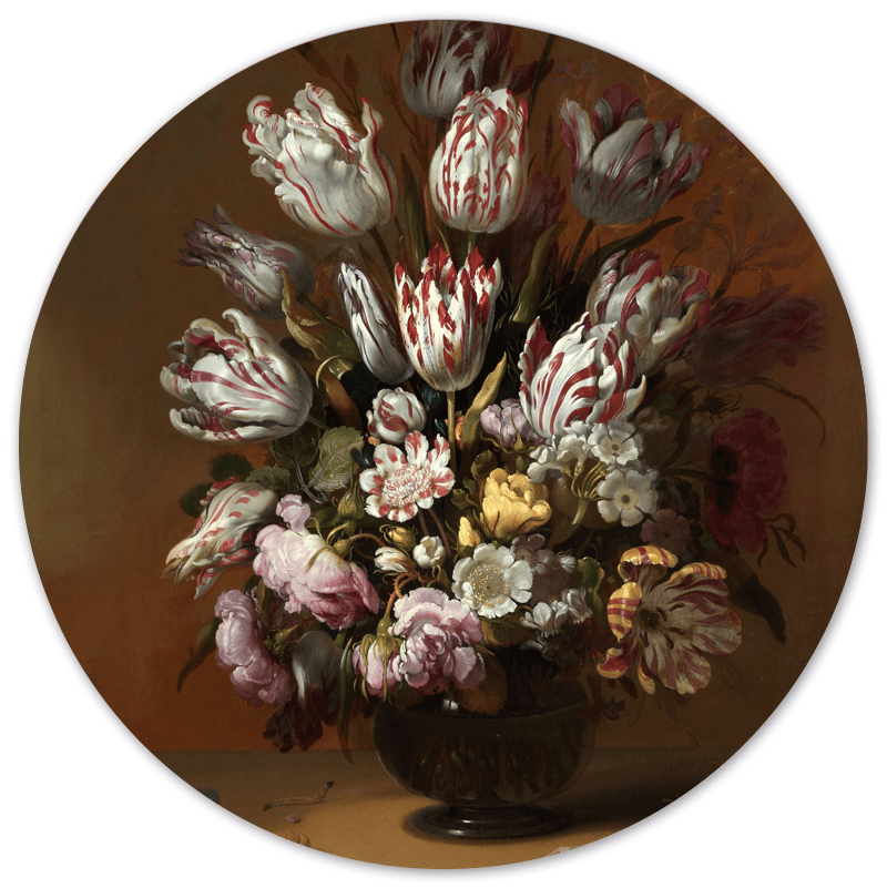 Muurcirkel Stilleven Met Bloemen, Hans Bollongier, 1639