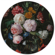 Muurcirkel Stilleven Met Bloemen In Een Glazen Vaas, Jan Davidsz. De Heem