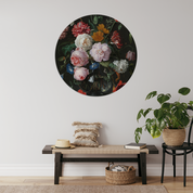 Muurcirkel Stilleven Met Bloemen In Een Glazen Vaas, Jan Davidsz. De Heem