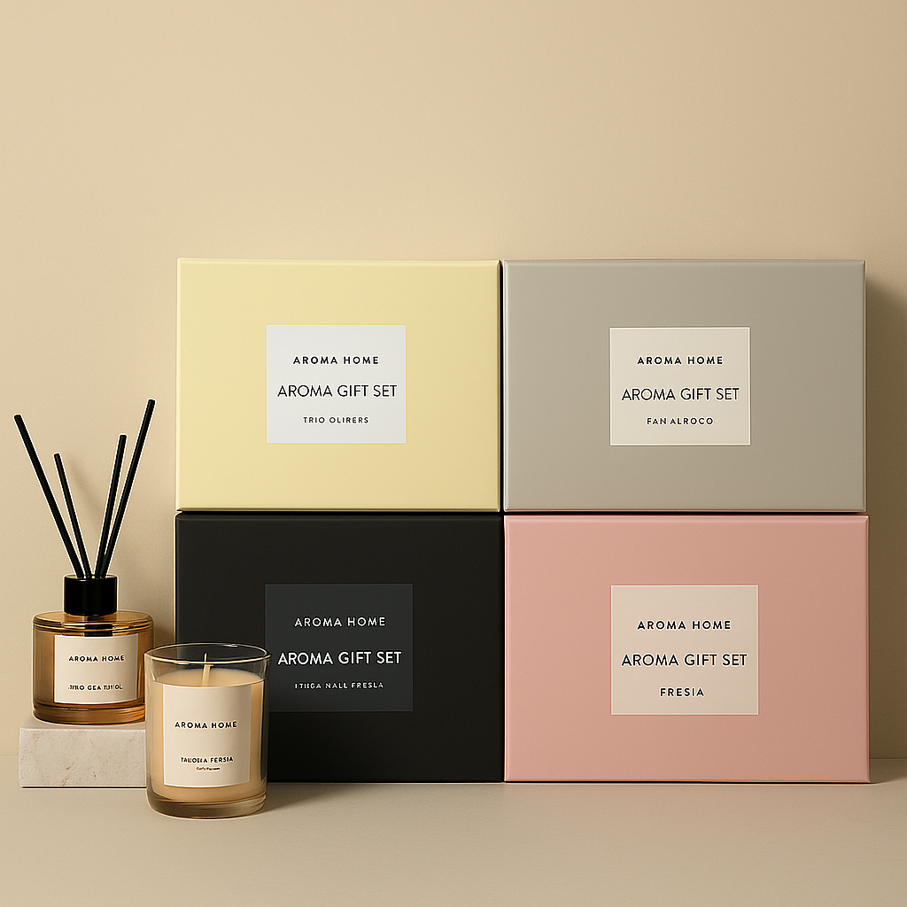 Cadeauset Geurkaars en Geurstokjes – Luxe Aroma Home Giftset
