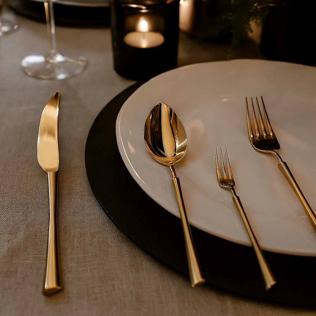Bestekset Goud & Zilver – Eten in Stijl