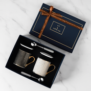 Chique mokken set met deksel en lepel – 400 ml