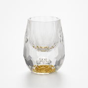 Facetgeslepen shotglas met goudfolie 6 stuks – Diamond Design