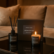 Cadeauset Geurkaars en Geurstokjes – Luxe Aroma Home Giftset