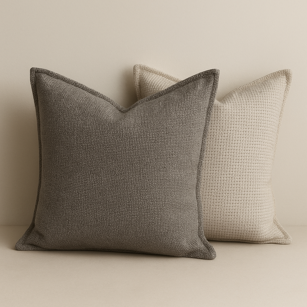 Luxe Kussenhoezen Beige & Taupe – Mix & Match