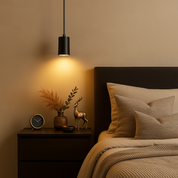 Minimalistische Cilinder Hanglamp – Messing & Zwart