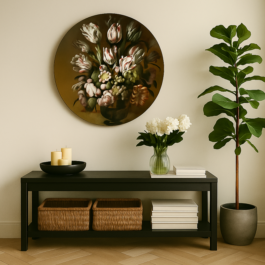 Muurcirkel Stilleven Met Bloemen, Hans Bollongier, 1639