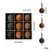 Fluwelen kerstballen set – Lichte luxe (9 stuks)