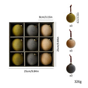 Fluwelen kerstballen set – Lichte luxe (9 stuks)