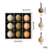 Fluwelen kerstballen set – Lichte luxe (9 stuks)