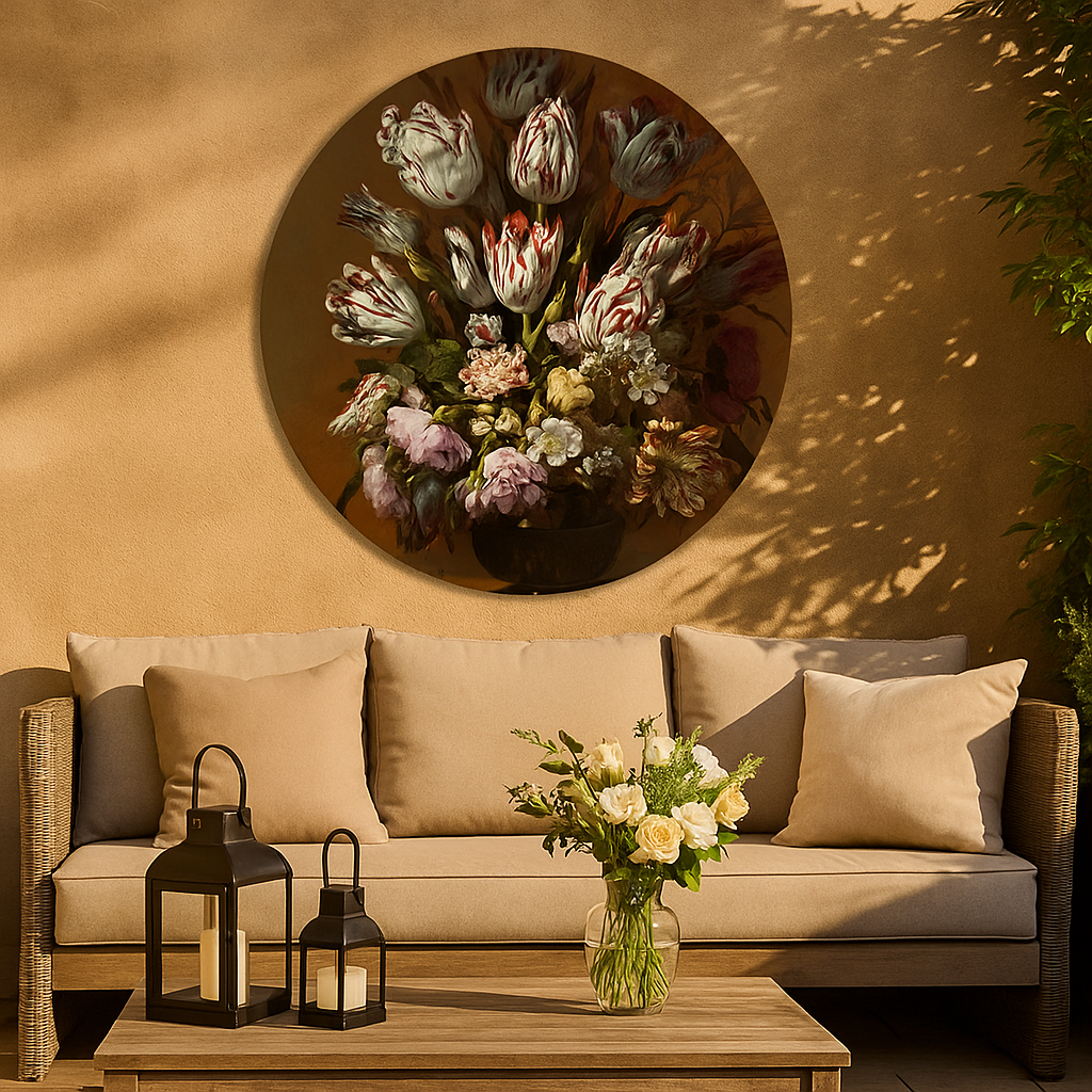 Muurcirkel Stilleven Met Bloemen, Hans Bollongier, 1639