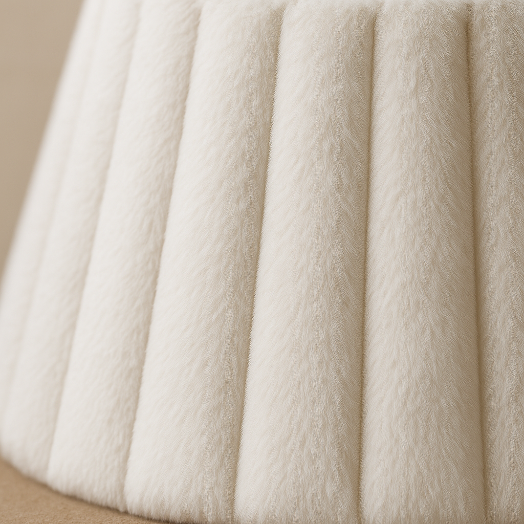 Witte kerstboomring met ribstructuur