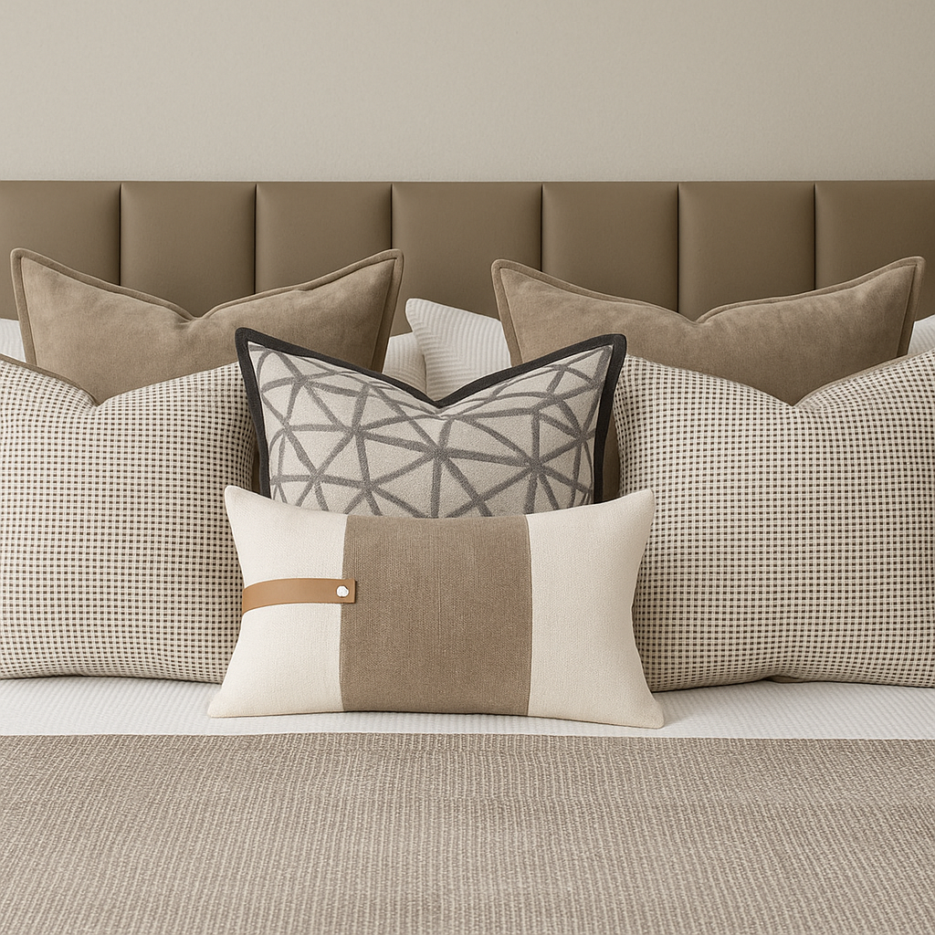 Luxe Kussenhoezen Grijs & Taupe – Mix & Match