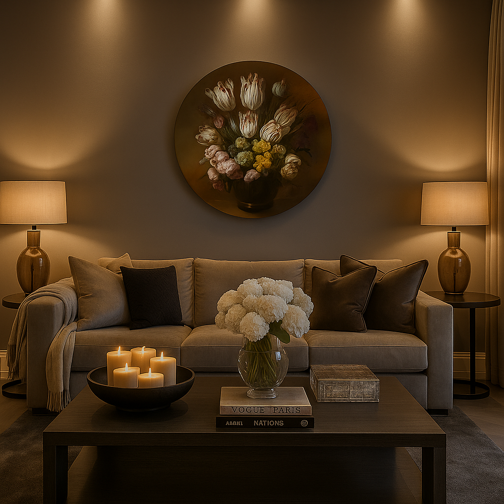 Muurcirkel Stilleven Met Bloemen, Hans Bollongier, 1639